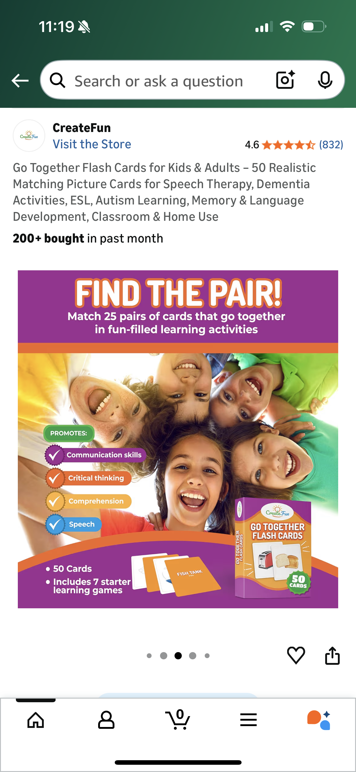Go Together Flash Cards for Kids & Adults – 50 Realistic Matching Picture Cards for Speech Therapy, Dementia Activities, ESL, Autism Learning, Memory & Language Development, Classroom & Home Use