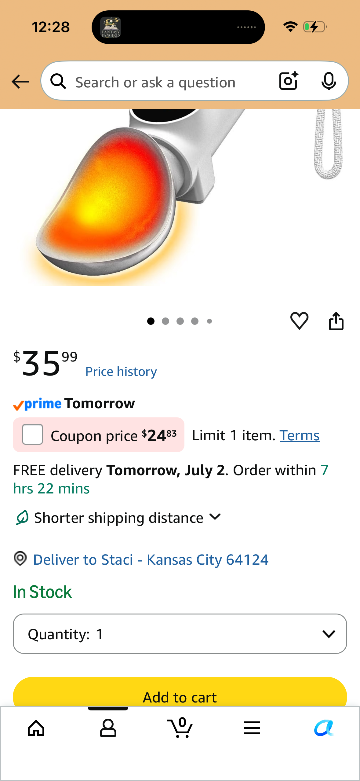 Heated Ice Cream Scoop, 3 Temp Control 120-160°F, USB-C, IP65 3 adjustable temperature levels, rechargeable 2500mAh battery, 1 hour of runtime, 90-second preheat, 10-minute auto shutoff