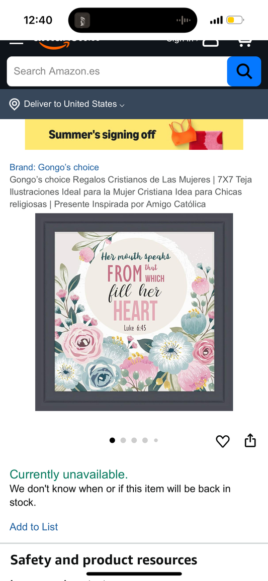 Christian Women Gifts | 7X7 Tile Artwork Ideal for Christian Woman Idea for Religious Girls