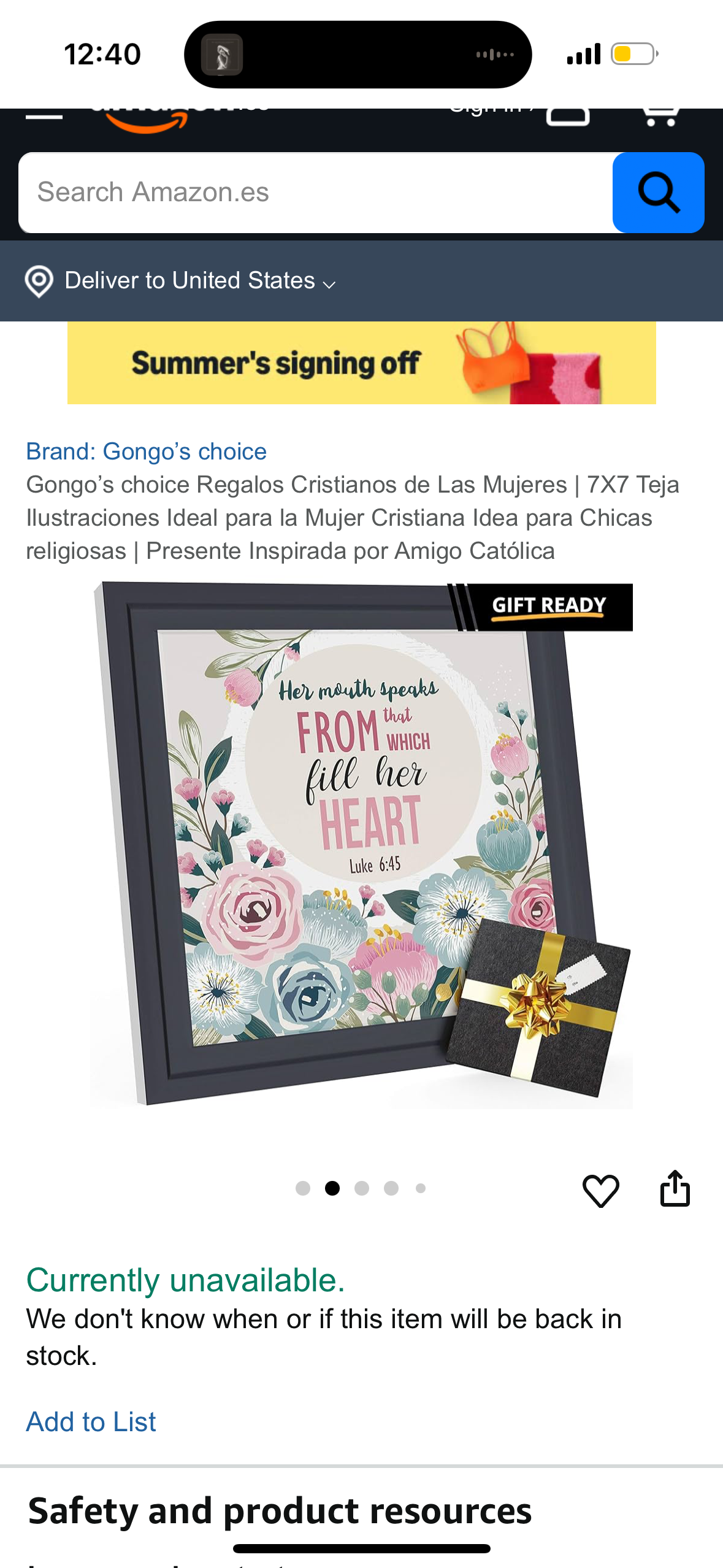 Christian Women Gifts | 7X7 Tile Artwork Ideal for Christian Woman Idea for Religious Girls
