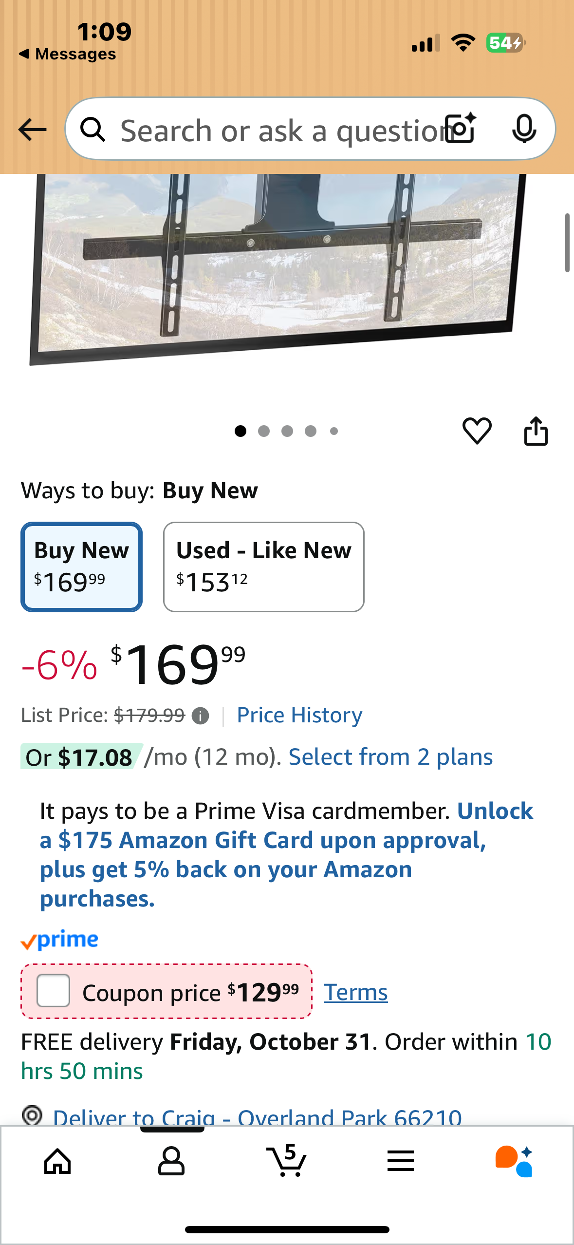 Electric Ceiling TV Mount with Remote - Motorized Ceiling TV Mount for Flat and Pitched Roof, 32 to 70 Inch Flat and Curved Screen TVs (Black) (L1075)