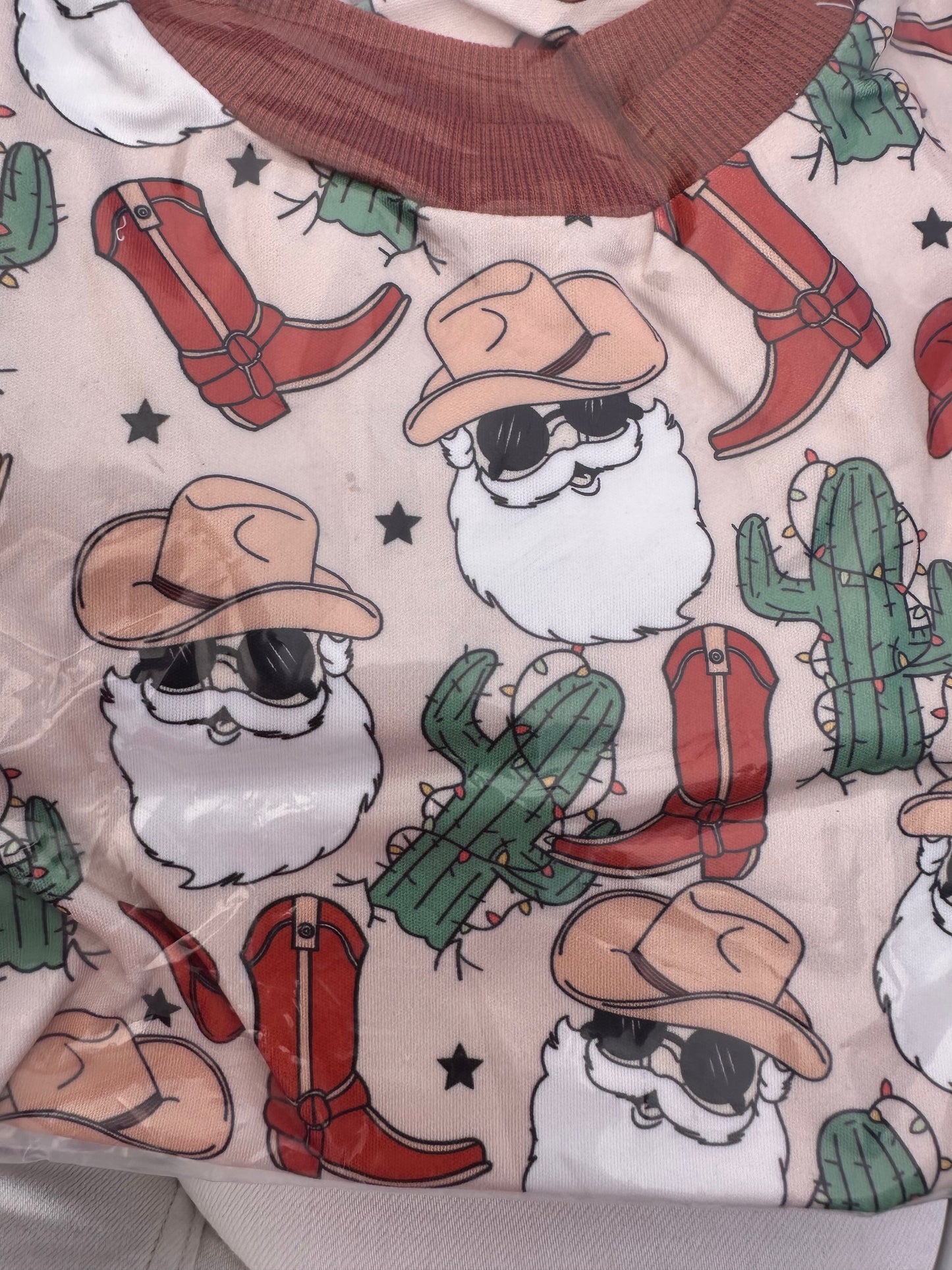 Baby Girl Christmas Outfit Santa Claus Sweatshirt Romper Bubble Onesie Newborn Infant Girls Christmas Clothes (Size 12-18 Months)