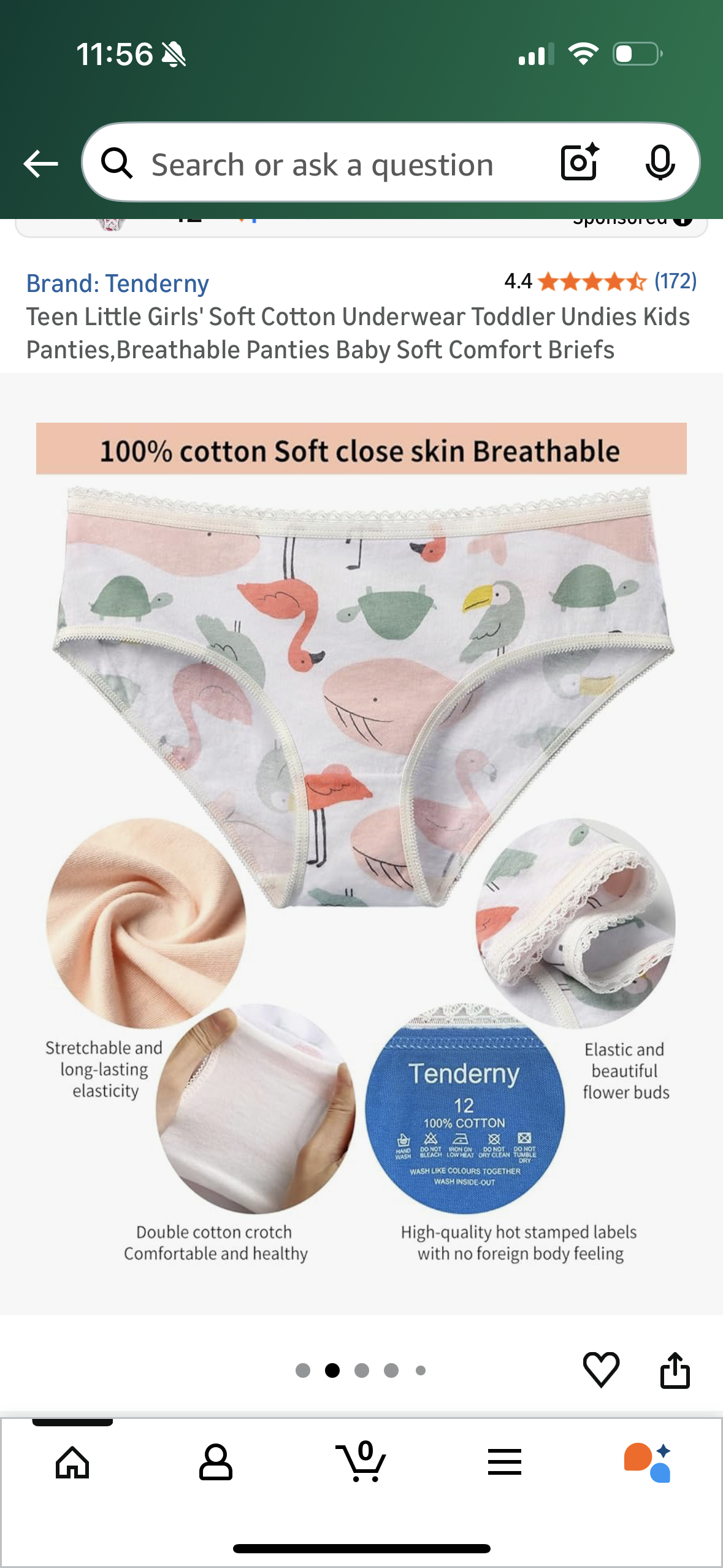 Teen Little Girls' Soft Cotton Underwear Toddler Undies Kids Panties,Breathable Panties Baby Soft Comfort Briefs