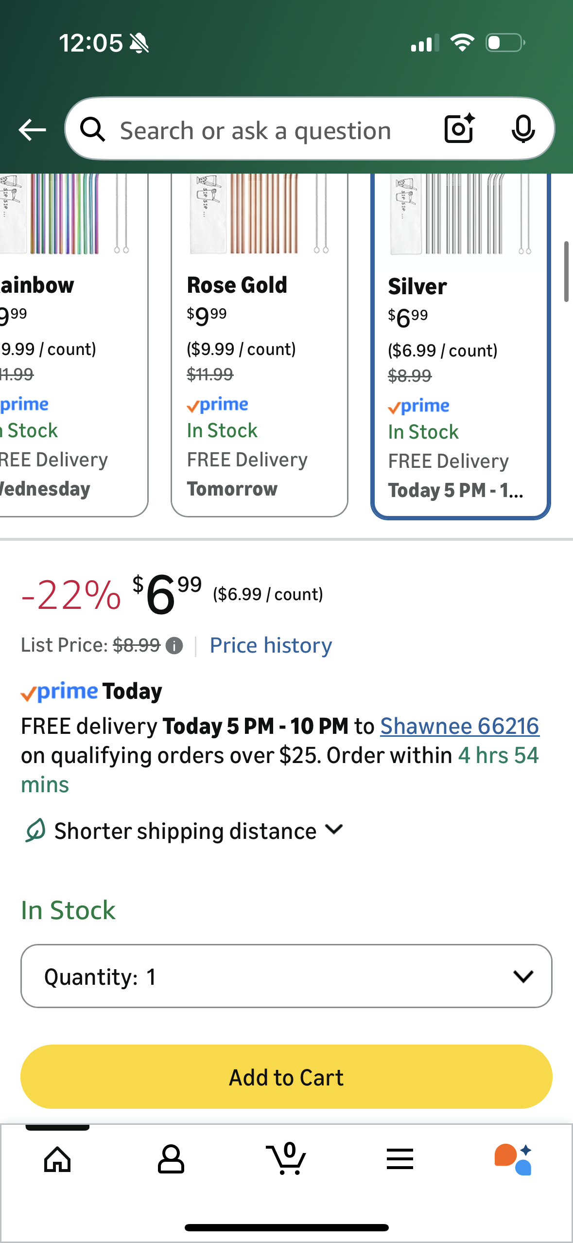 Hiware 12-Pack Reusable Stainless Steel Metal Straws with Case - Long Drinking Straws for 30 oz and 20 oz Tumblers Dishwasher Safe - 2 Cleaning Brushes Included