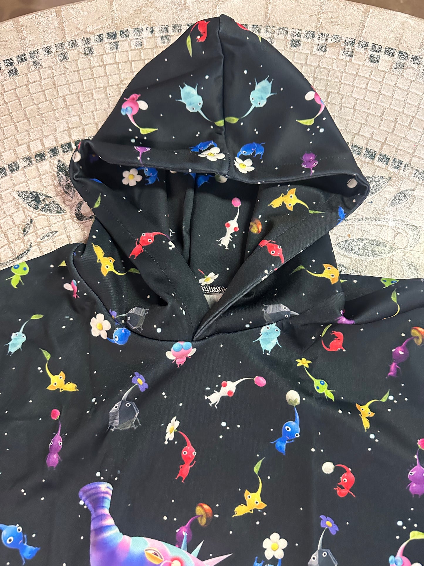 Hop Hop Cartoon Novelty Hoodies, Printed Casual Pullover Hooded Sweatshirt (Size Youth Medium)