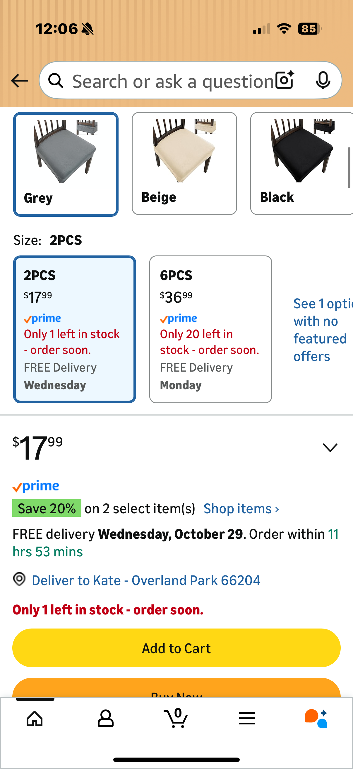 Dining Chair Seat Covers, Stretch Velvet Chair Seat Slipcovers Protector, Removable Washable Kitchen Chair Covers for Dining Room Chairs (Set of 2, Grey