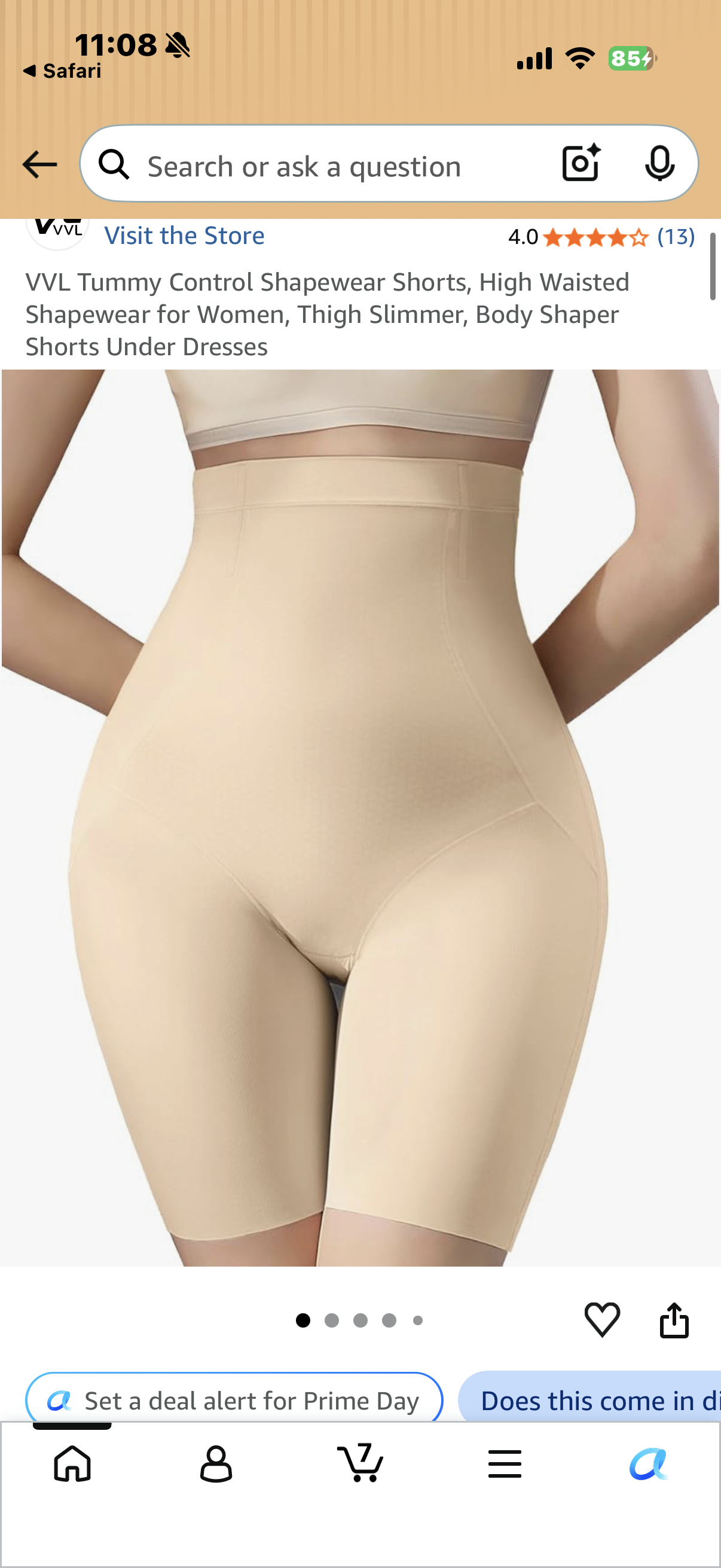 VVL Tummy Control Shapewear Shorts, High Waisted Shapewear for Women, Thigh Slimmer, Body Shaper Shorts Under Dresses (Size XL)