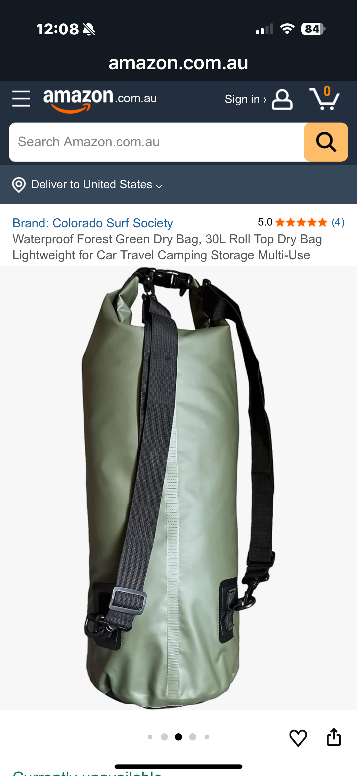 Colorado Surf Society Waterproof Dry Bag with Outdoor Rug, 30L Roll Top Dry Bag Lightweight for Car Travel Camping Storage