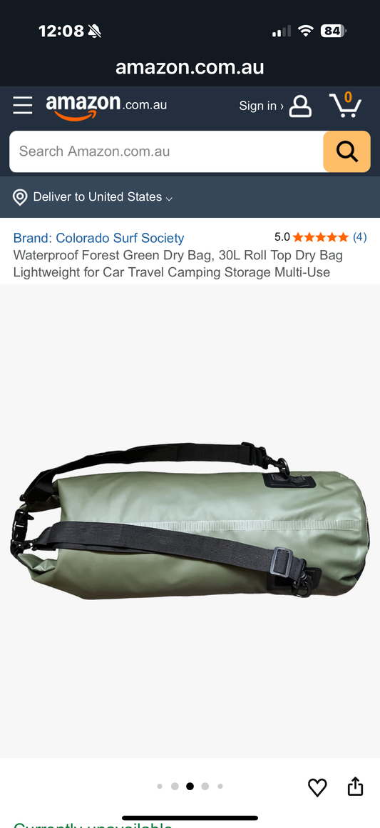 Colorado Surf Society Waterproof Dry Bag with Outdoor Rug, 30L Roll Top Dry Bag Lightweight for Car Travel Camping Storage