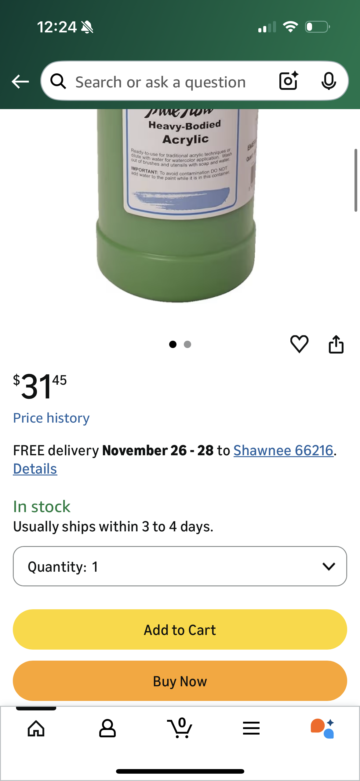 Sax PAINT ACRYLIC HB EMERALD GREEN QUART