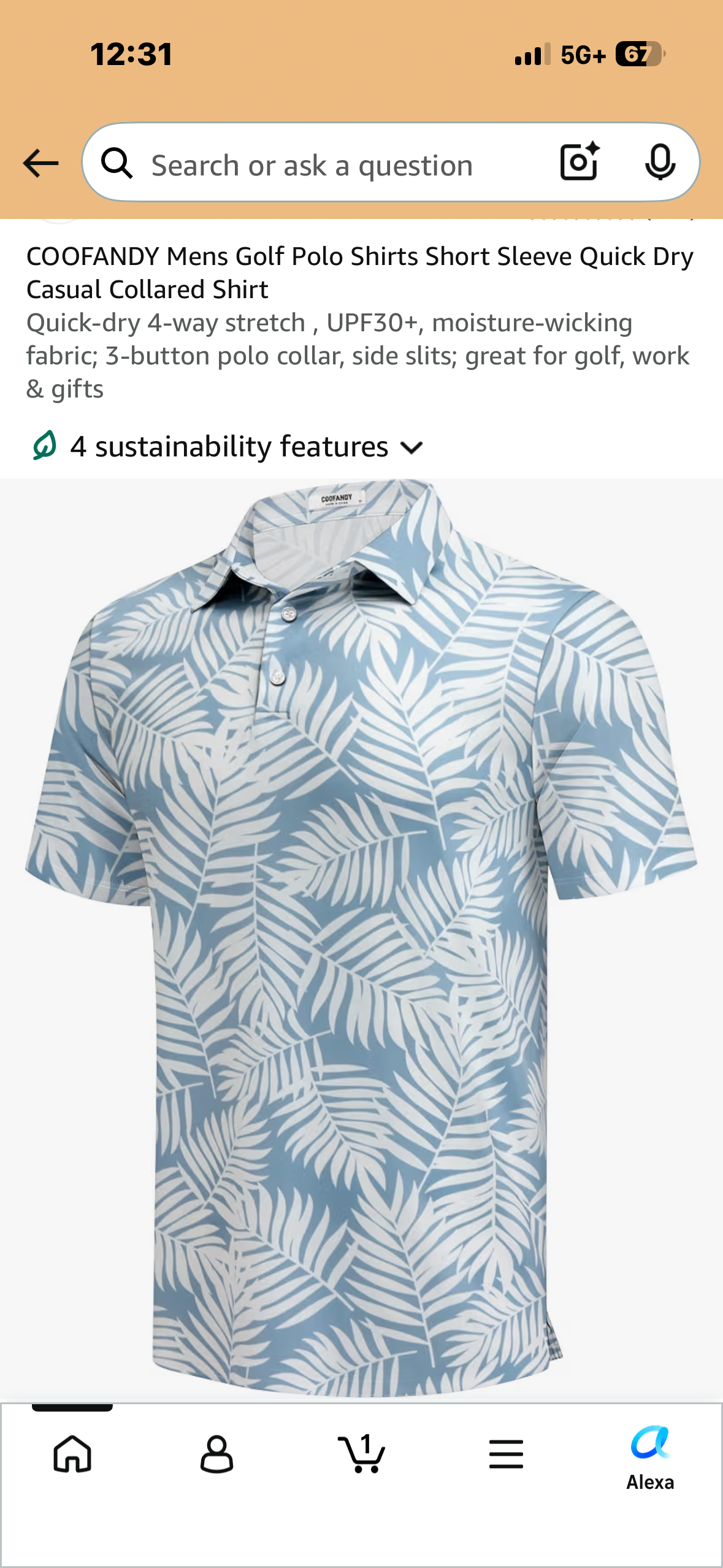 Mens Polo Shirt, Short Sleeve Quick Dry Casual Collared Shirt, 4-way stretch , UPF30+, moisture-wicking fabric; 3-button Polo (Size 3X)