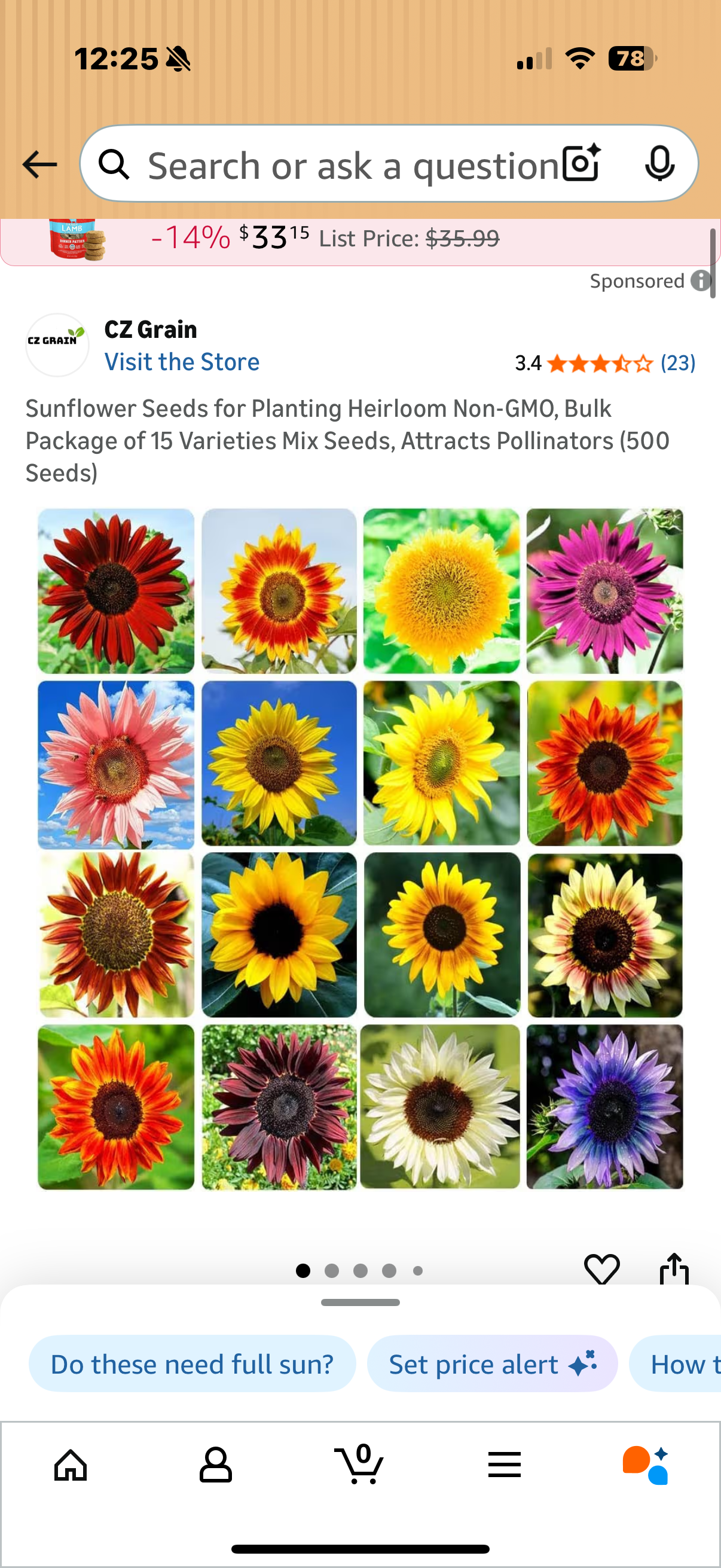2 x packages Sunflower Seeds for Planting Heirloom Non-GMO, Bulk Package of 15 Varieties Mix Seeds, Attracts Pollinators (500 Seeds