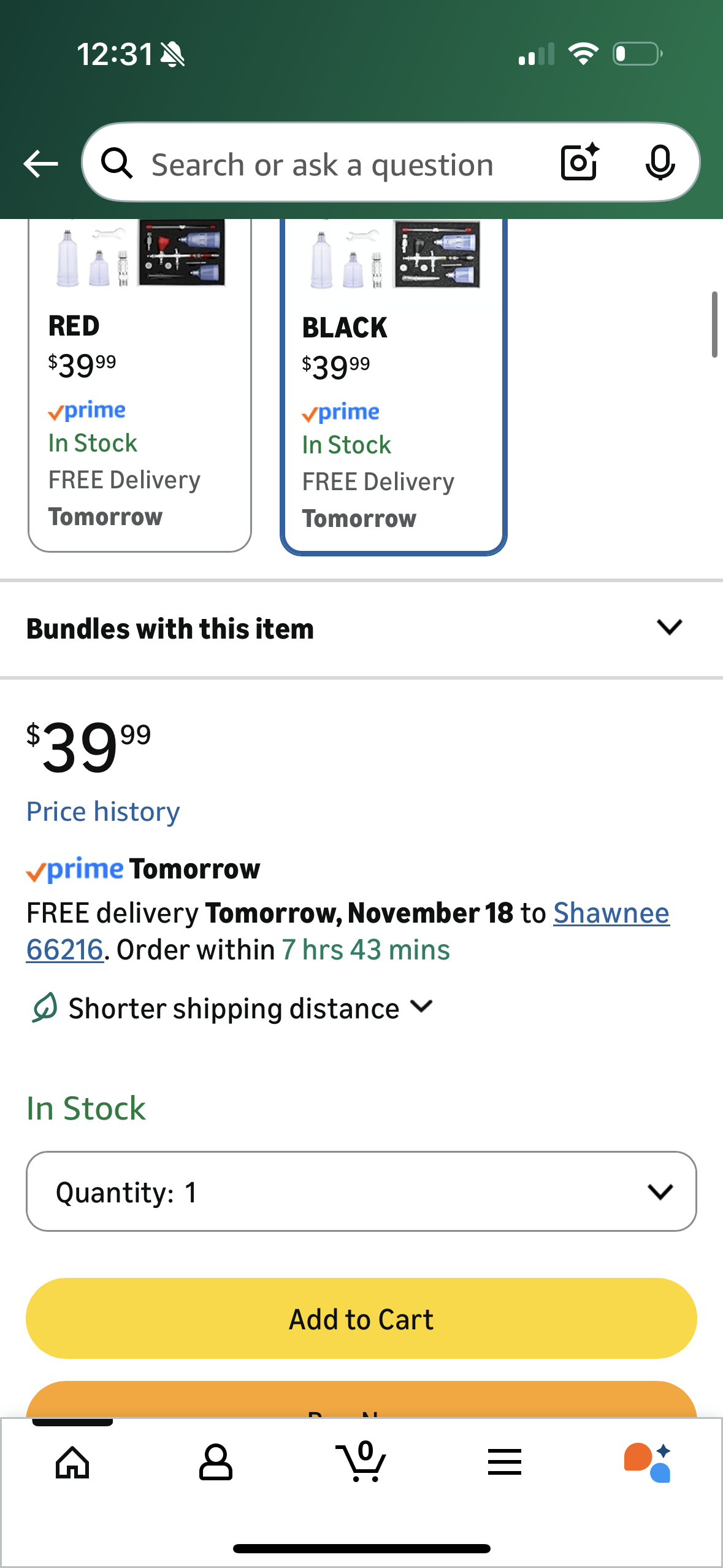 NEOECO SJ83 Airbrush, Self-Centring Plug-in Nozzle，0.2, 0.3 & 0.5mm Nozzle Sets and 1/3 oz Cup, Dual-Action Gravity Feed Airbrush with 1/3 oz,2/3 oz,4/3 oz Replacement Cups (Black)