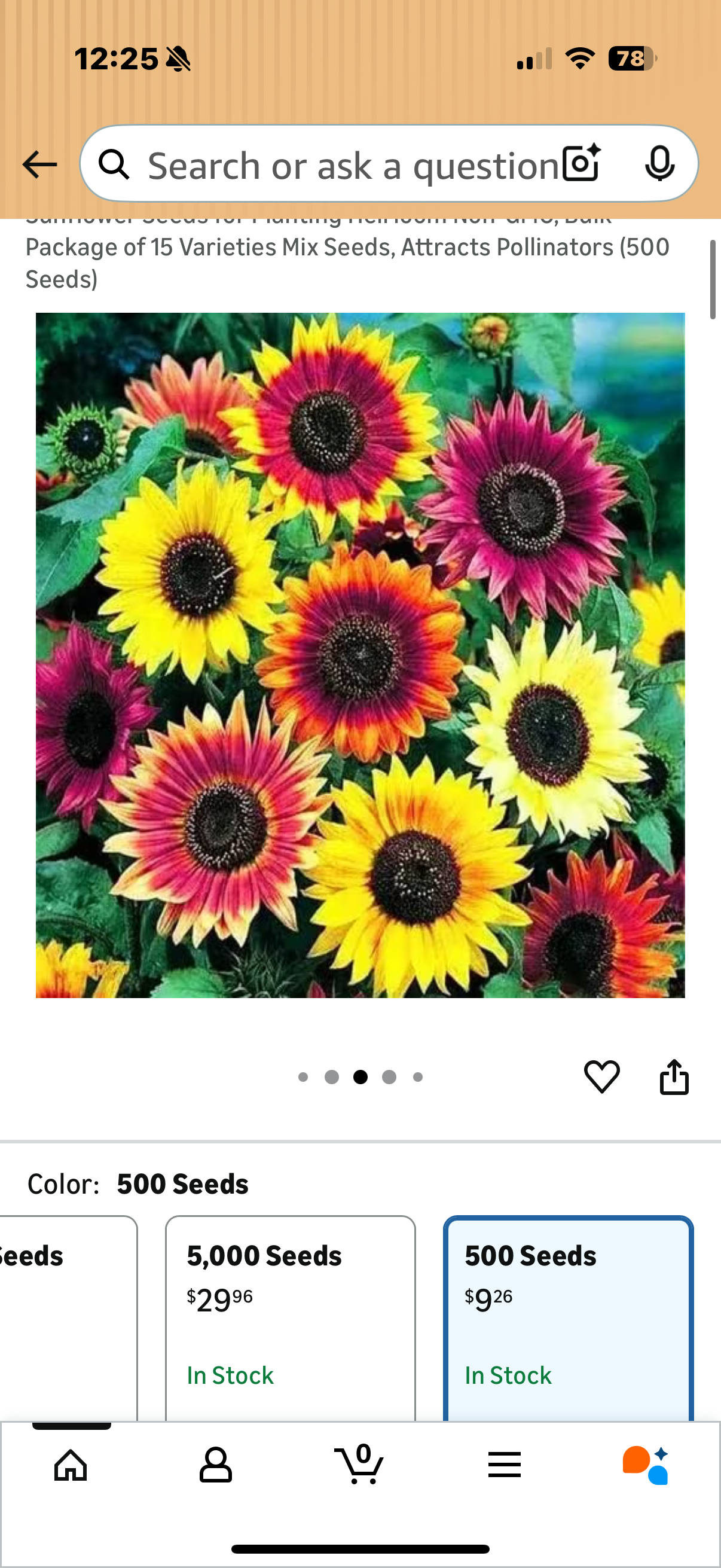 2 x packages Sunflower Seeds for Planting Heirloom Non-GMO, Bulk Package of 15 Varieties Mix Seeds, Attracts Pollinators (500 Seeds