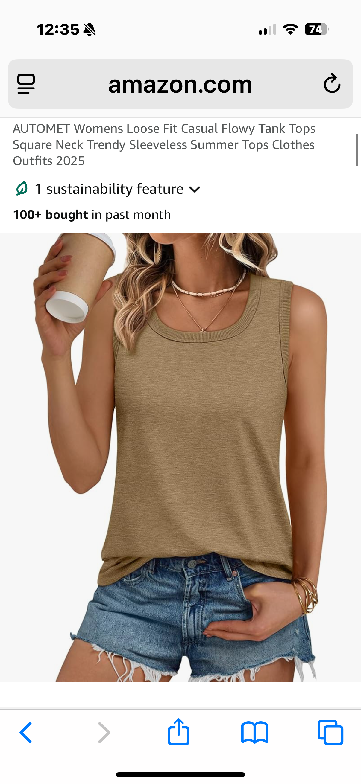 AUTOMET Womens Loose Fit Casual Flowy Tank Tops Square Neck Trendy Sleeveless Summer Tops Clothes Outfits (Size XXL)