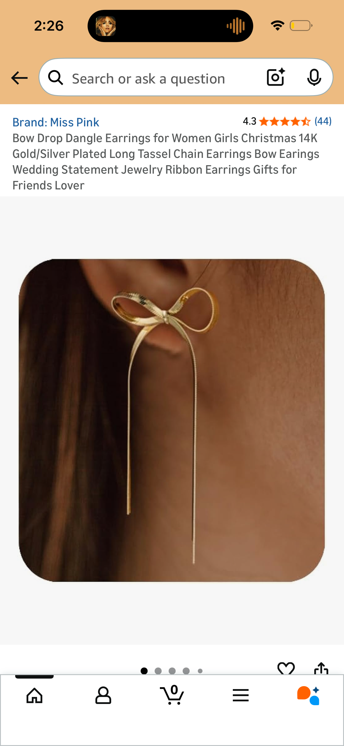 Bow Drop Dangle Earrings for Women Girls Christmas 14K Gold/Silver Plated Long Tassel Chain Earrings Bow Earings Wedding Statement Jewelry Ribbon Earrings Gifts for Friends Lover