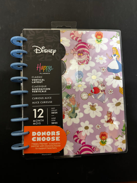 Happy Planner Disney Disc-Bound 12-Month Academic Planner, July 2025–June 2026 Planner, 3 Extra Months, 2 Sticker Sheets, Classic Size, Vertical Layout, Mickey Mouse & Friends Theme, Current Classroom, 7" x 9.25”