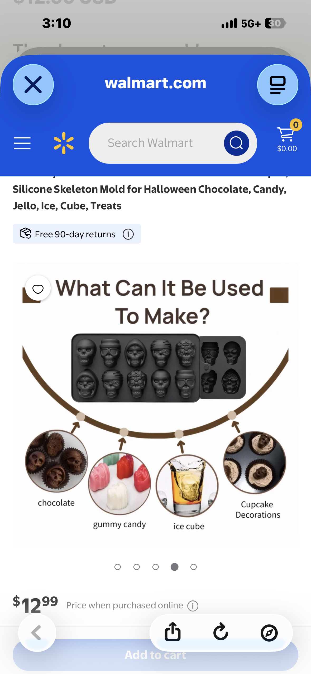 Silicone Skull Mold with 10 Different Shapes, Silicone Skeleton Mold for Halloween Chocolate, Candy, Jello, Ice, Cube, Treats