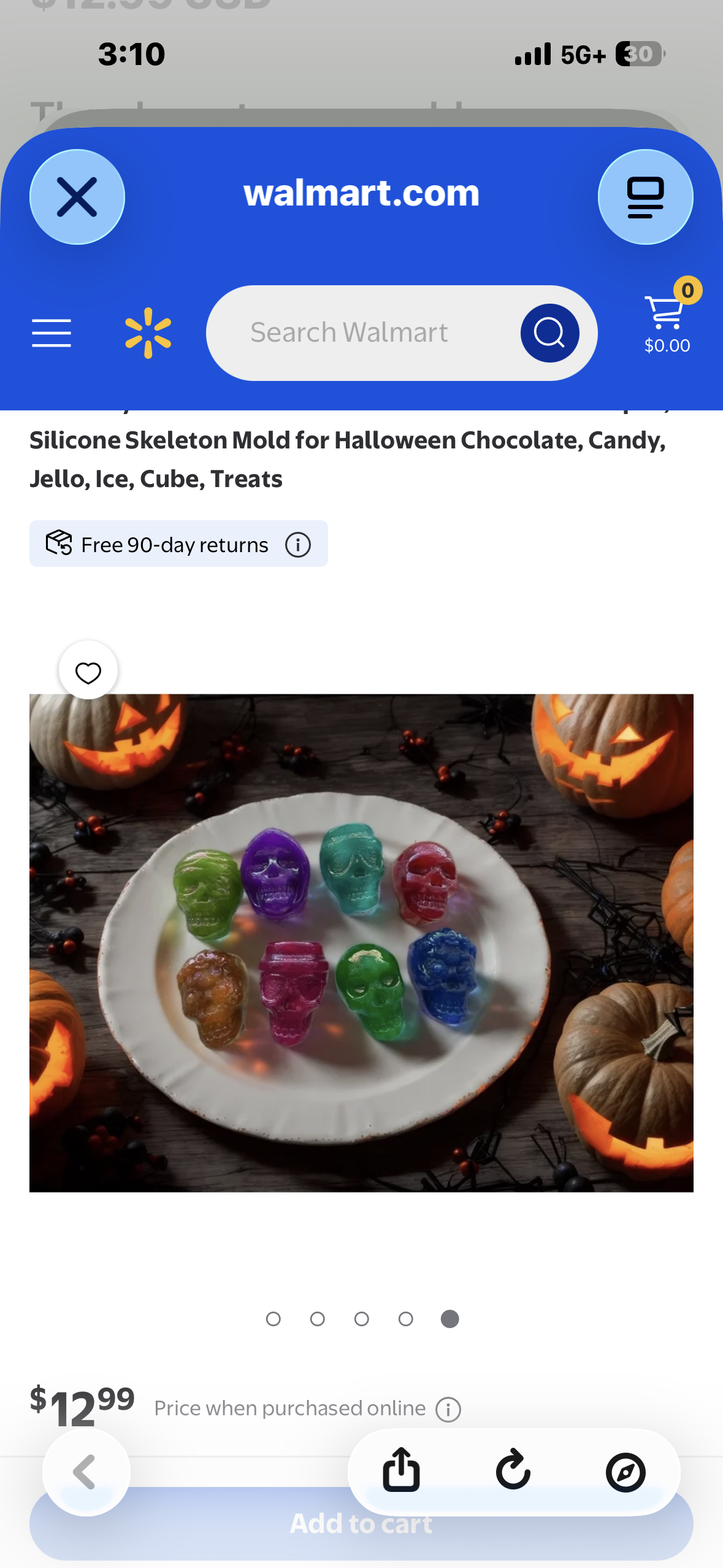 Silicone Skull Mold with 10 Different Shapes, Silicone Skeleton Mold for Halloween Chocolate, Candy, Jello, Ice, Cube, Treats