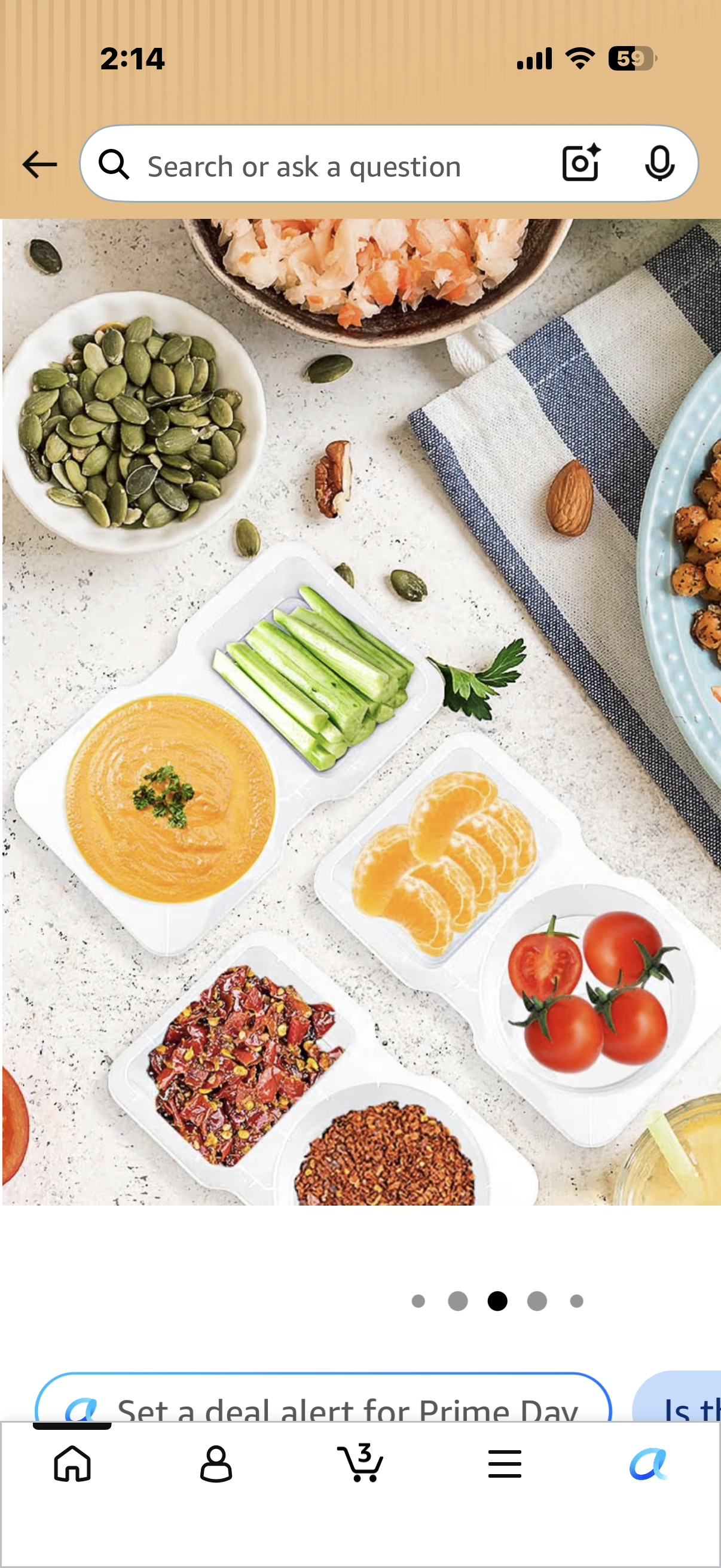 10 Pcs 2 compartment snack containers