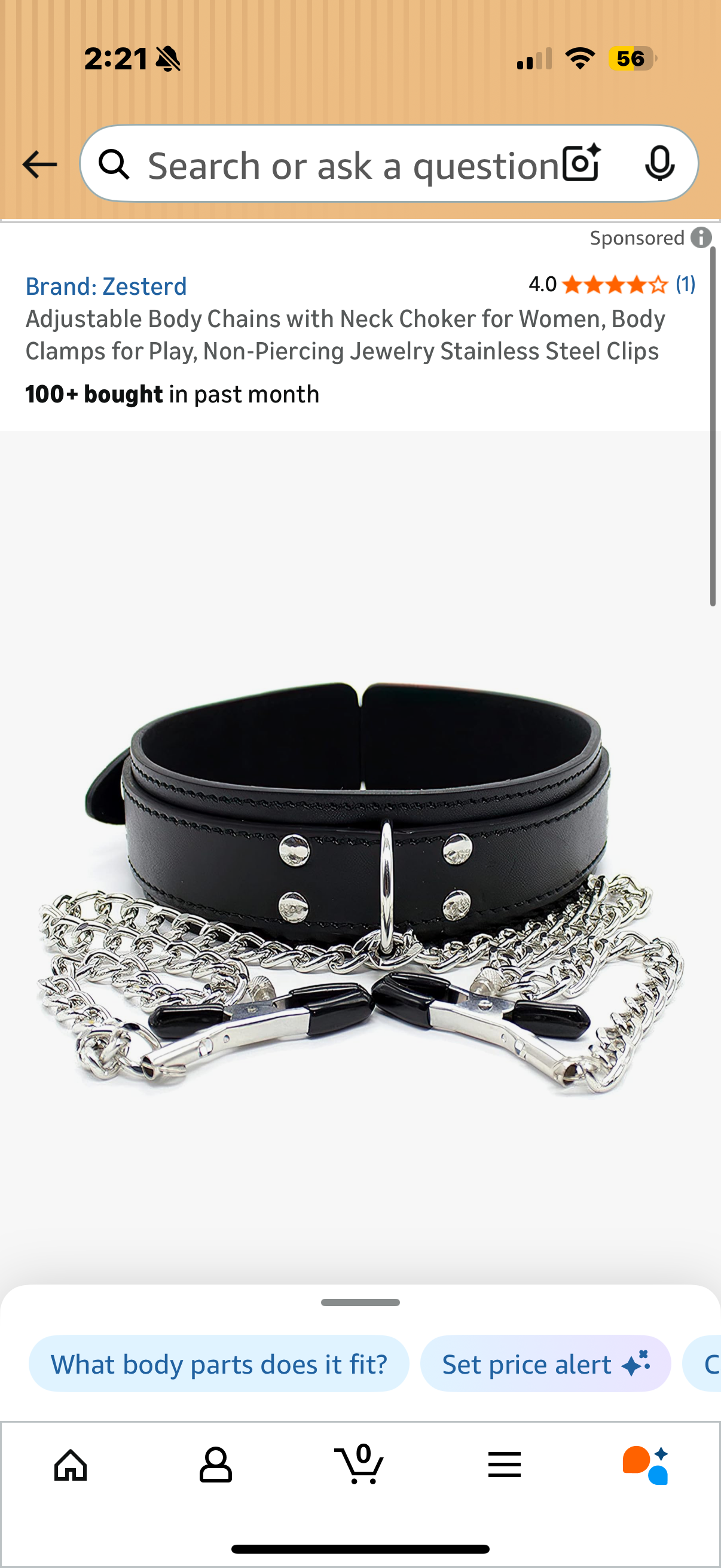 Adjustable Body Chains with Neck Choker for Women, Body Clamps for Play, Non-Piercing Jewelry Stainless Steel Clips