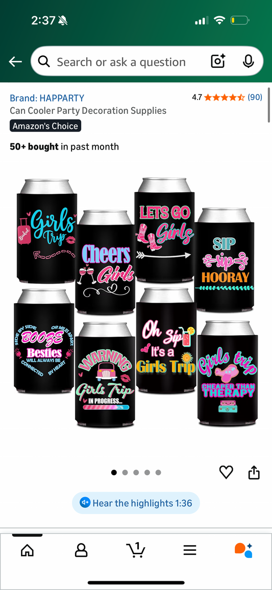 Can Cooler Party Decoration Supplies