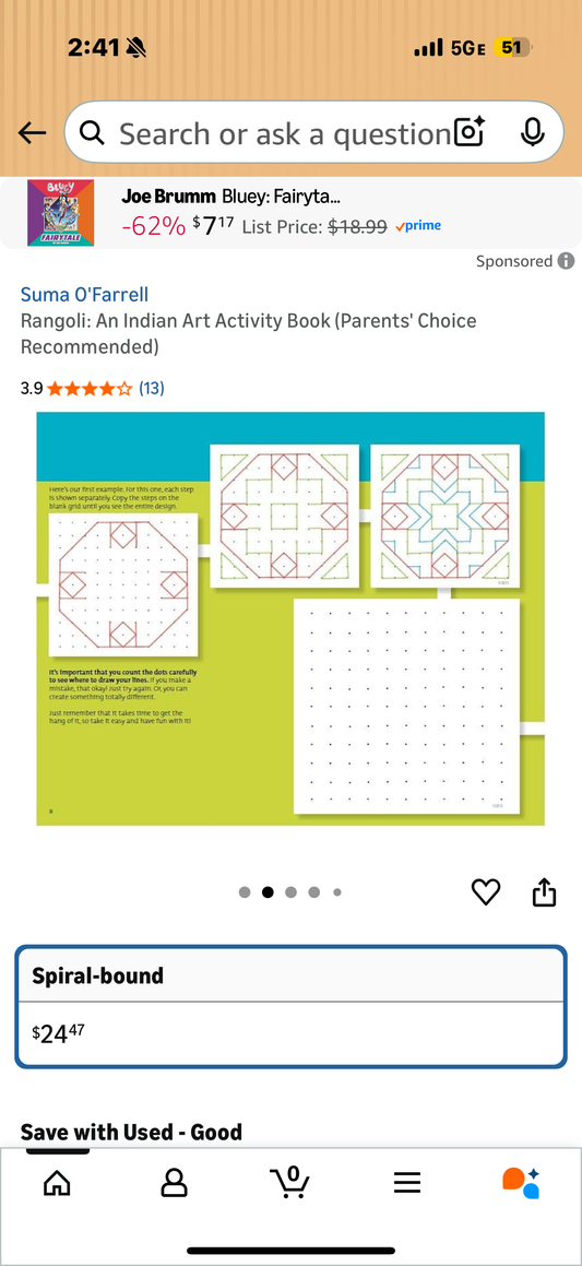 Rangoli: An Indian Art Activity Book (Parents' Choice Recommended)