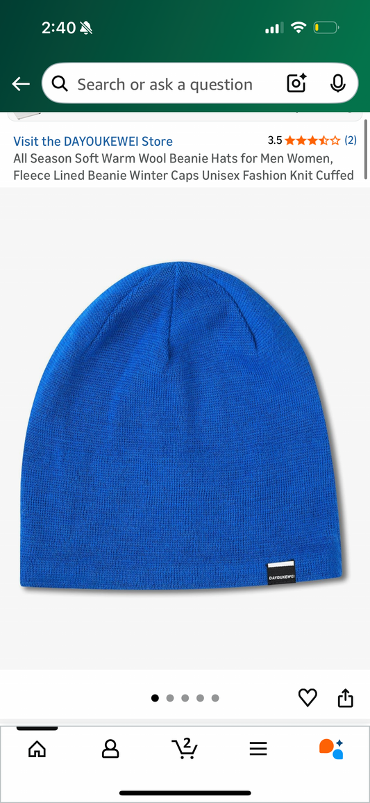 All Season Soft Warm Wool Beanie Hats for Men Women, Fleece Lined Beanie Winter Caps Unisex Fashion Knit Cuffed