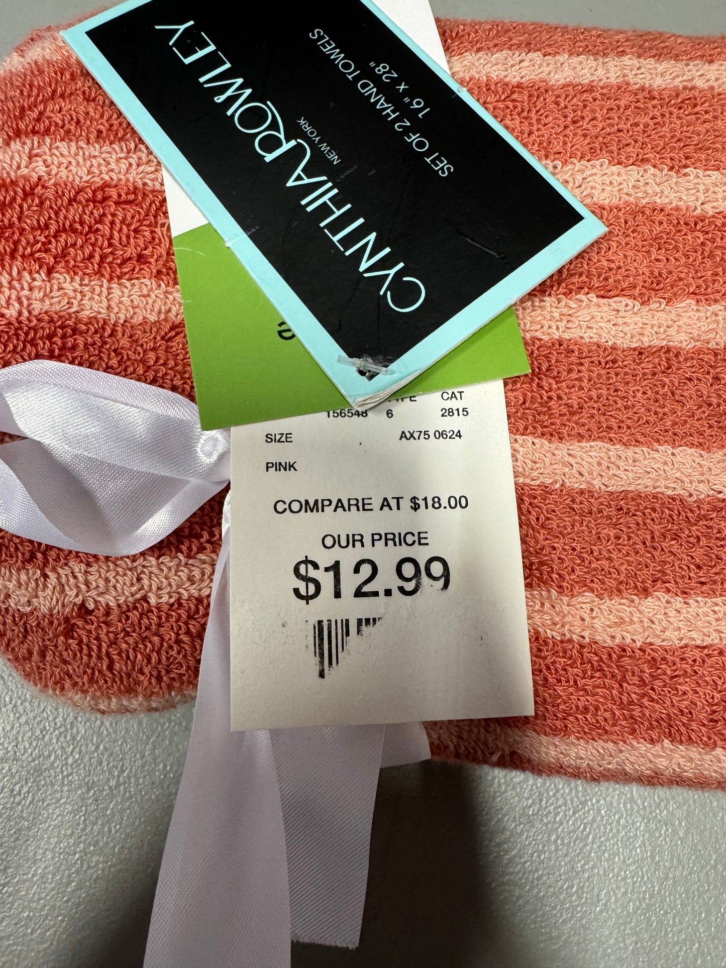 Cynthia Rowley Set of 2 Hand Towels