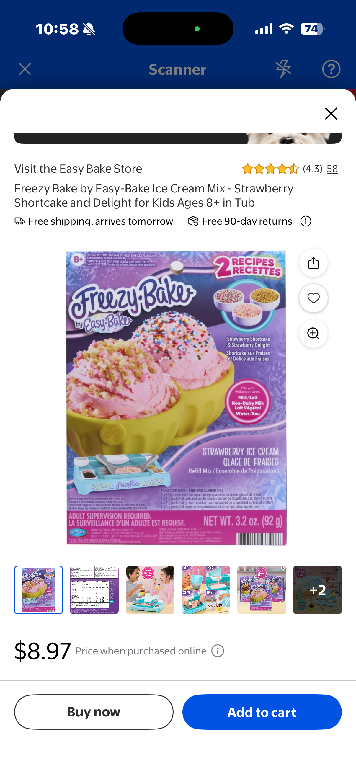 Freezy Bake by Easy-Bake Ice Cream Mix - Strawberry Shortcake and Delight for Kids Ages 8+ in Tub