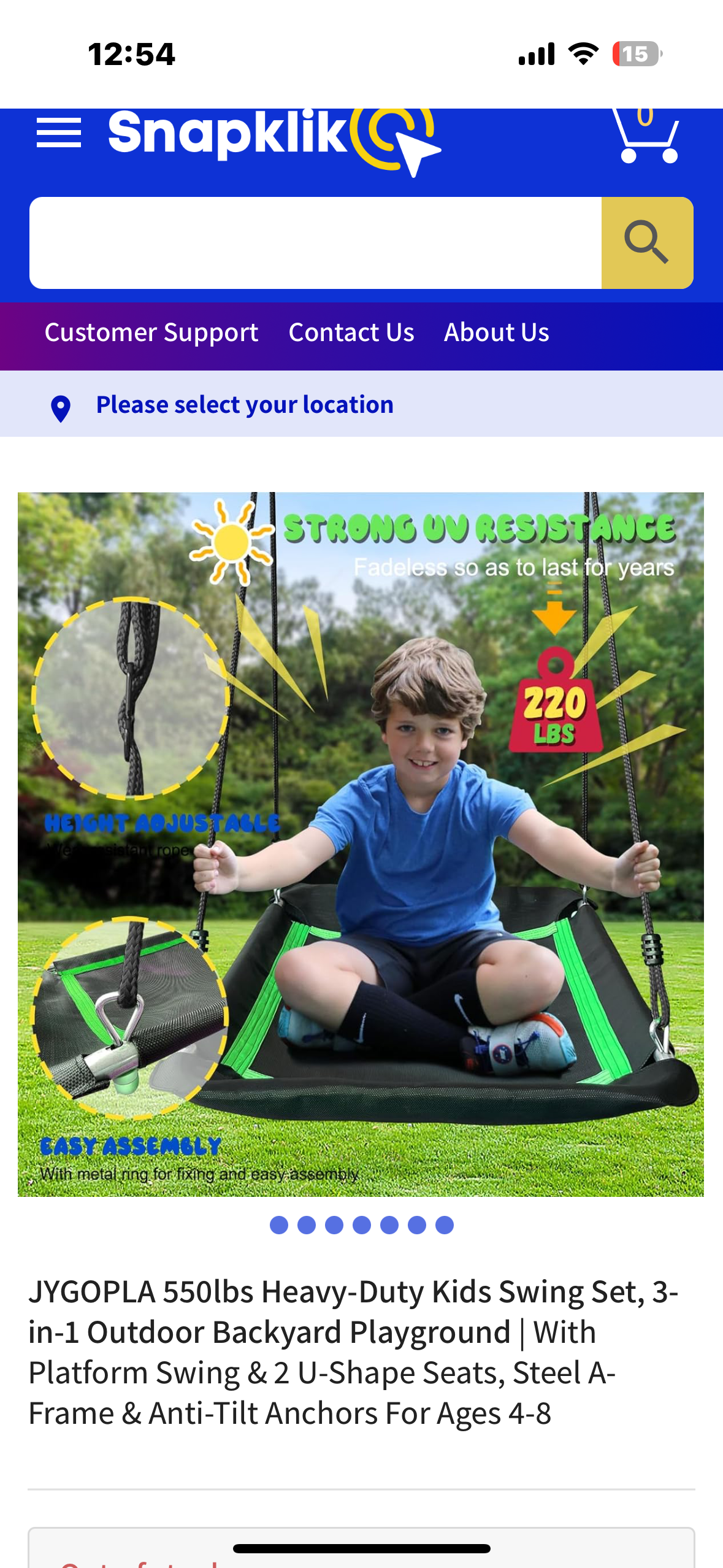 JYGOPLA 550lbs Heavy-Duty Kids Swing Set, 3-in-1 Backyard Playground with Platform Swing & 2 U-Shape Seats, Steel A-Frame & Anti-Tilt Anchors for Ages 4-8 (W477)