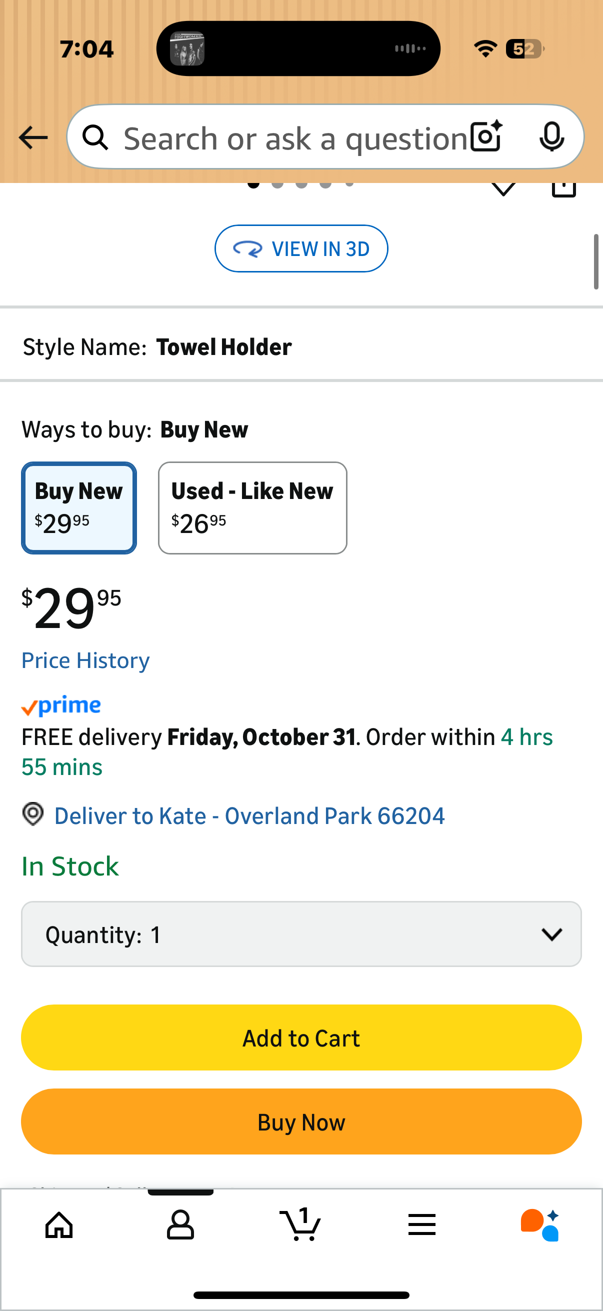 OXO Good Grips SimplyTear Paper Towel Holder Countertop