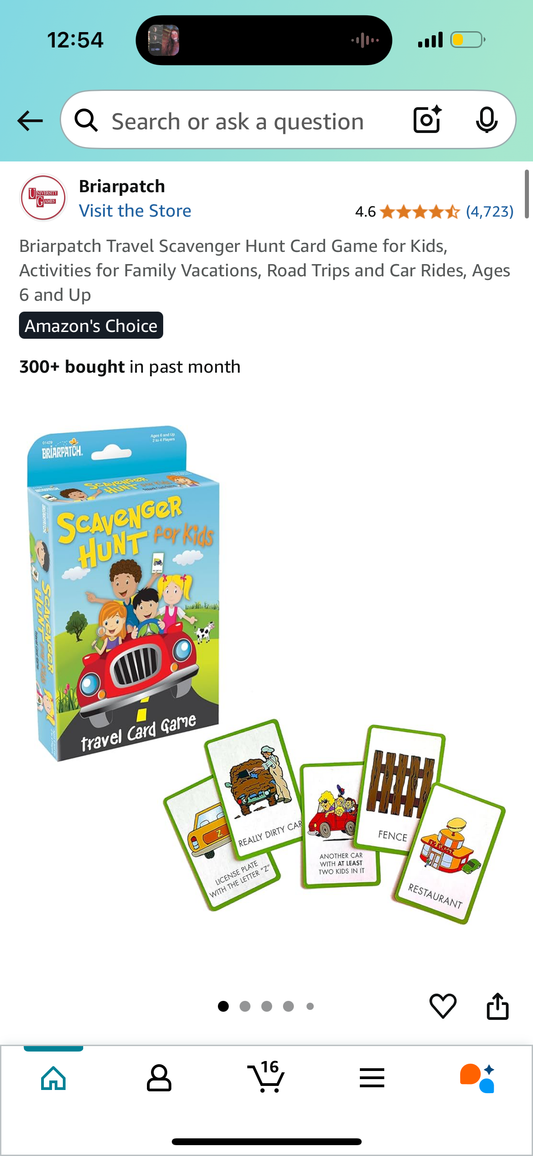 Briarpatch Travel Scavenger Hunt Card Game for Kids, Activities for Family Vacations, Road Trips and Car Rides, Ages 6 and Up