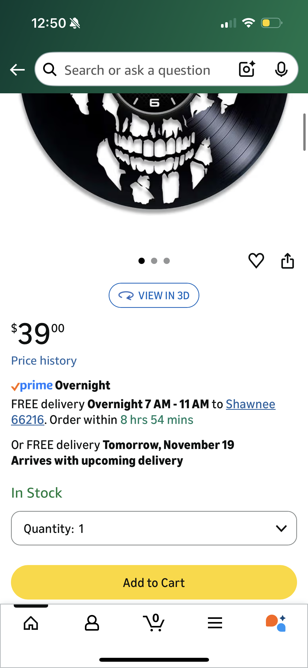 Raiders Vinyl Record Clock 12 Inch Sport Wall Clock