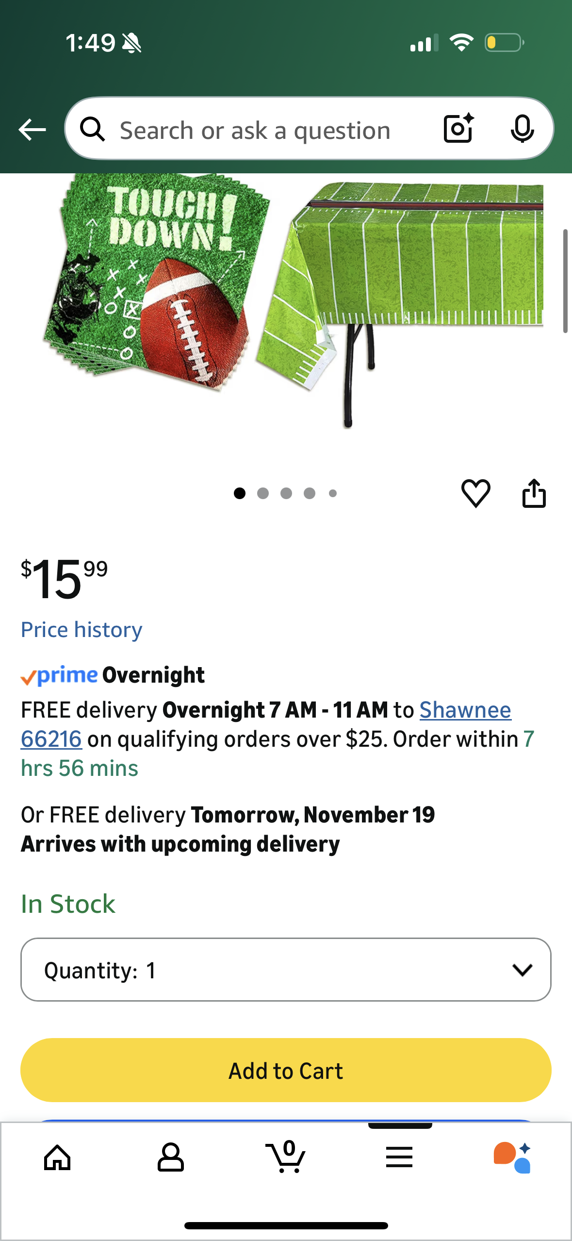 Football Party Supplies Decorations Set for 20 People, Includes 20 Dinner Plates, 20 Dessert Plates, 40 Napkins, 20 Cups, 2 Tablecloths - Perfect for Super Bowl Game Day Birthday Party(102 PCS)