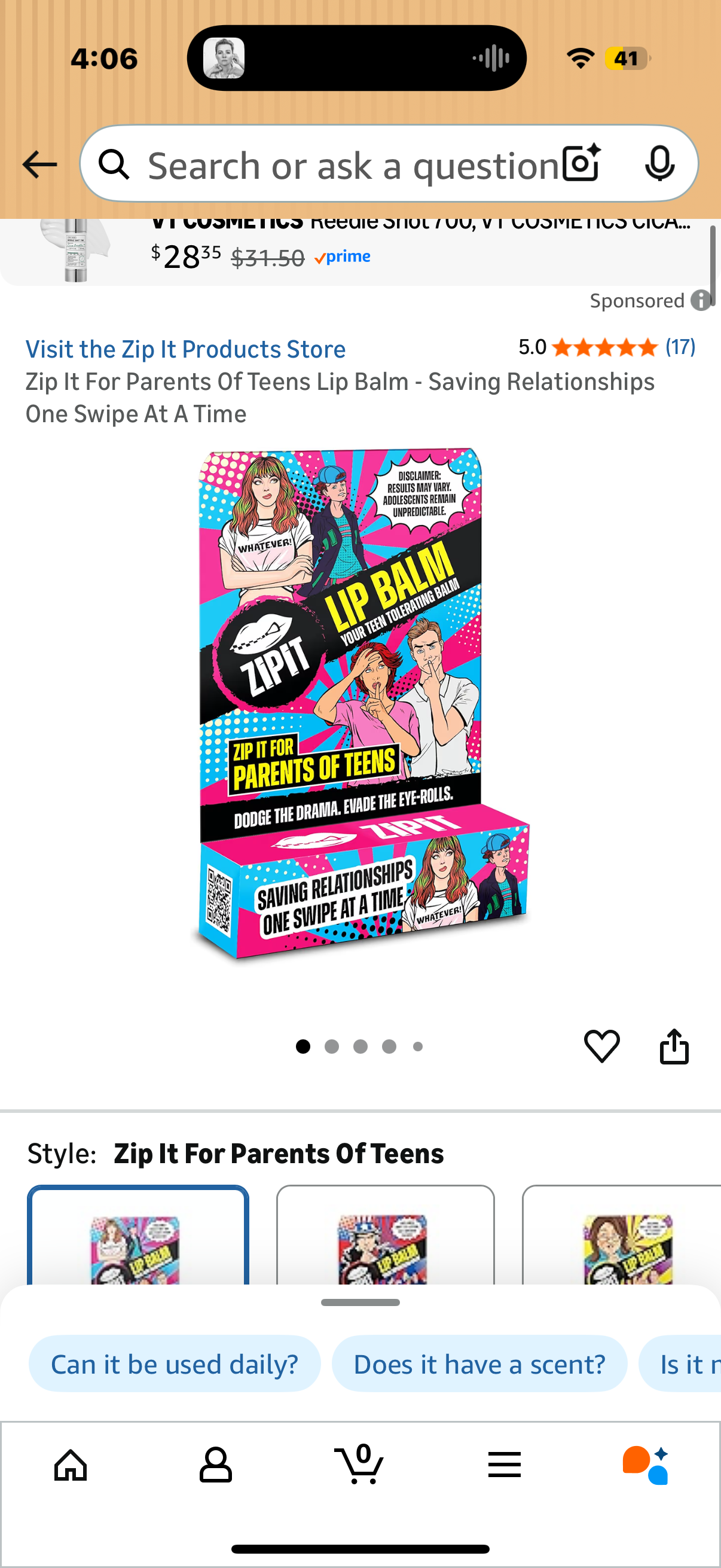 Zip It For Parents Of Teens Lip Balm - Saving Relationships One Swipe At A Time