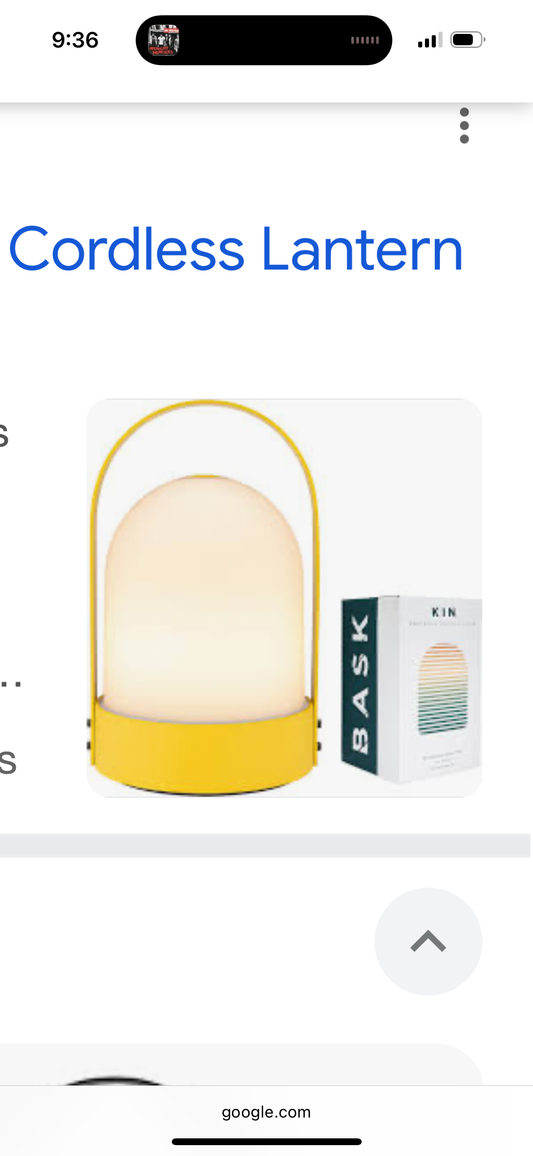 Bask KIN 2.0 Portable Cordless Lantern Table Lamp | USB Rechargeable | Powerful Long-Lasting 4000mAh Battery | Kids Bedroom | Easy 3-Step Touch Dimmable | UltraBright LED (Sunflower Yellow)