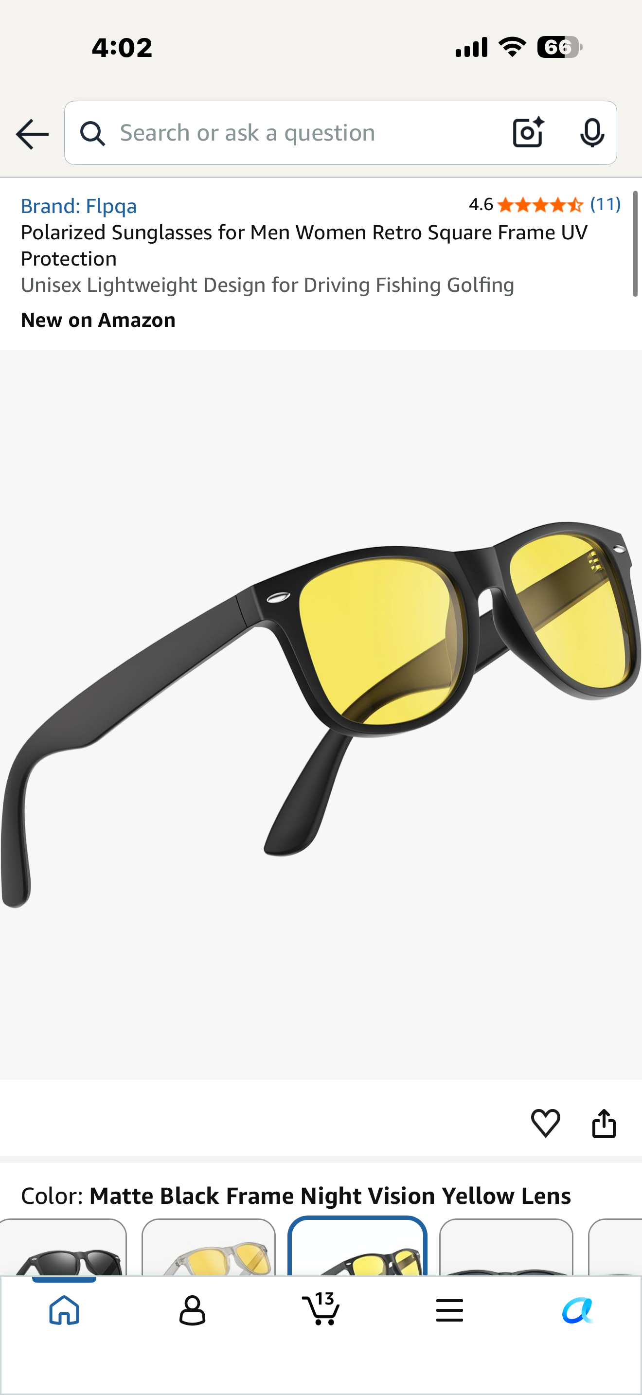 Polarized Sunglasses for Men Women Retro Square Frame UV Protection