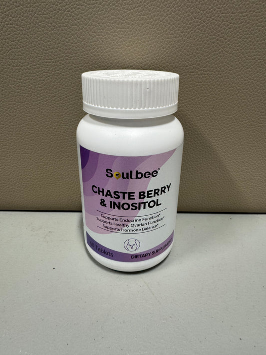 Soulbee Chaste Berry & Inositol - Supports Endocrine Function, Healthy Ovarian Functions, Hormone Balanve