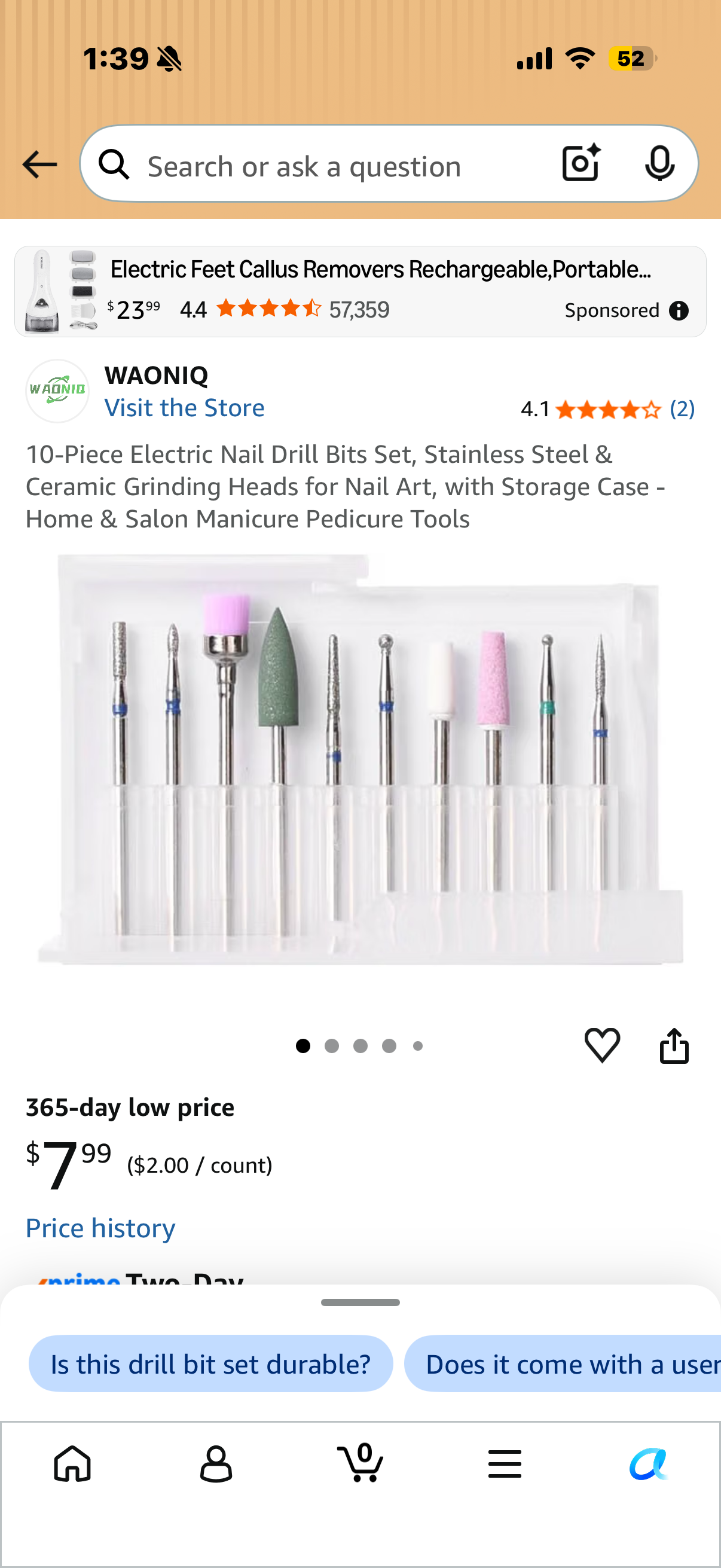10-Piece Electric Nail Drill Bits Set, Stainless Steel & Ceramic Grinding Heads for Nail Art, with Storage Case - Home & Salon Manicure Pedicure Tools