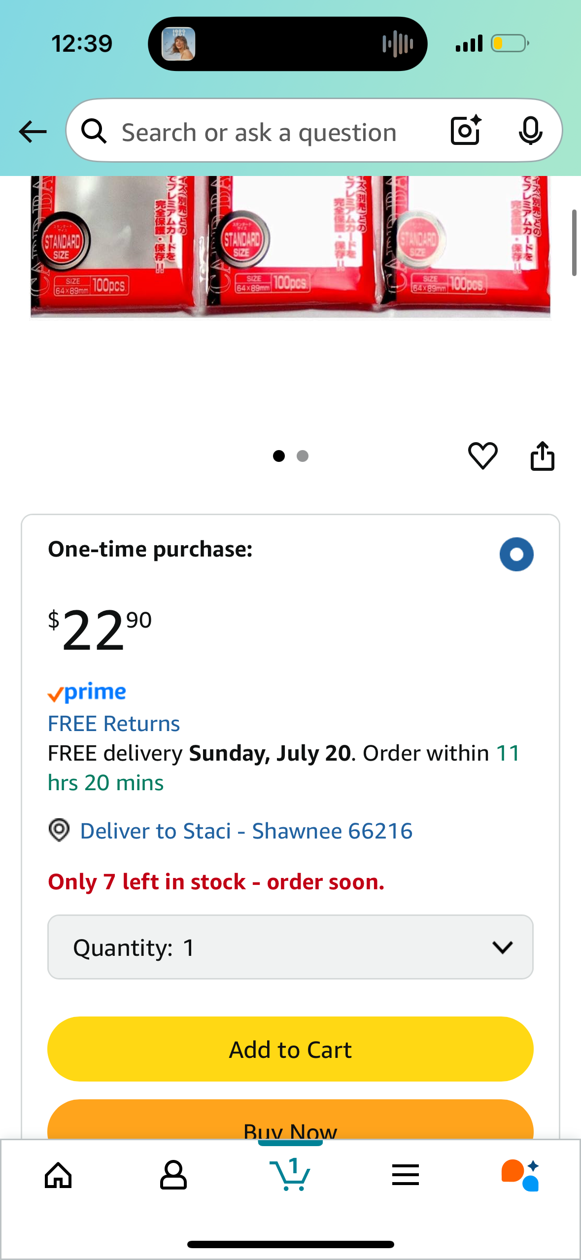 KMC 100 pochettes Card Barrier Perfect Size Soft Sleeves, 6 Packs/Total 600 pochettes