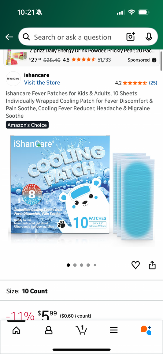 ‼️2 for $4‼️ Fever Patches for Kids & Adults, 10 Sheets Individually Wrapped Cooling Patch for Fever Discomfort & Pain Soothe, Cooling Fever Reducer, Headache & Migraine Soothe