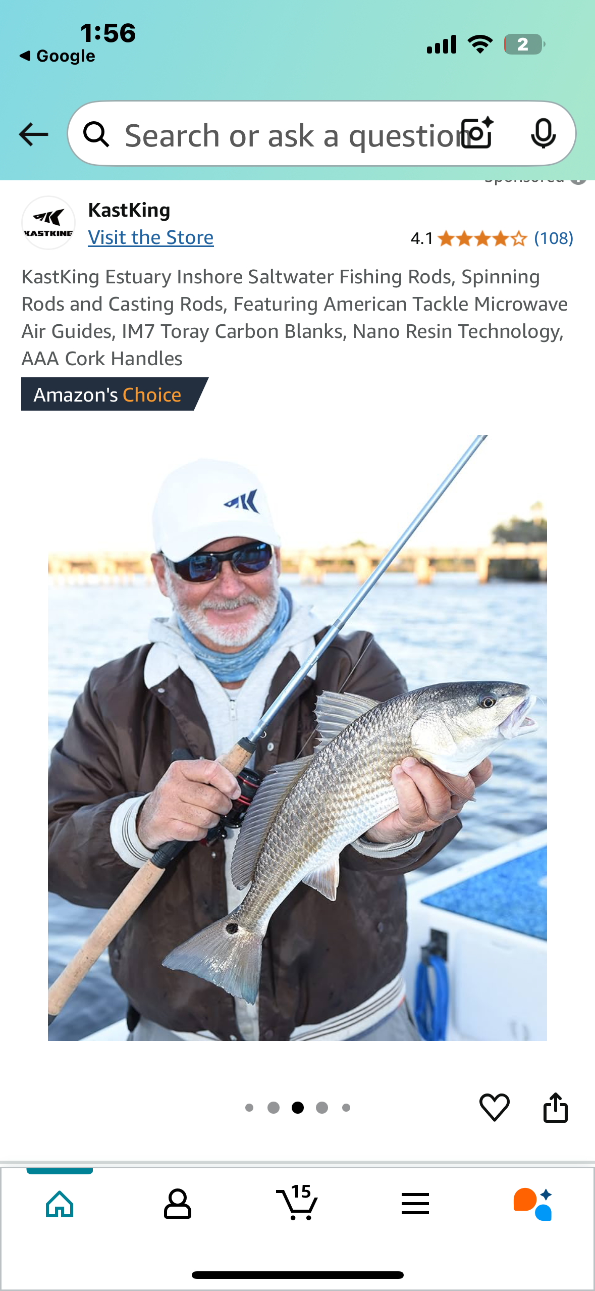 New - KastKing Estuary Inshore Saltwater Fishing Rod Featuring American Tackle Microwave Air Guides, IM7 Toray Carbon Blanks, Nano Resin Technology (W406)