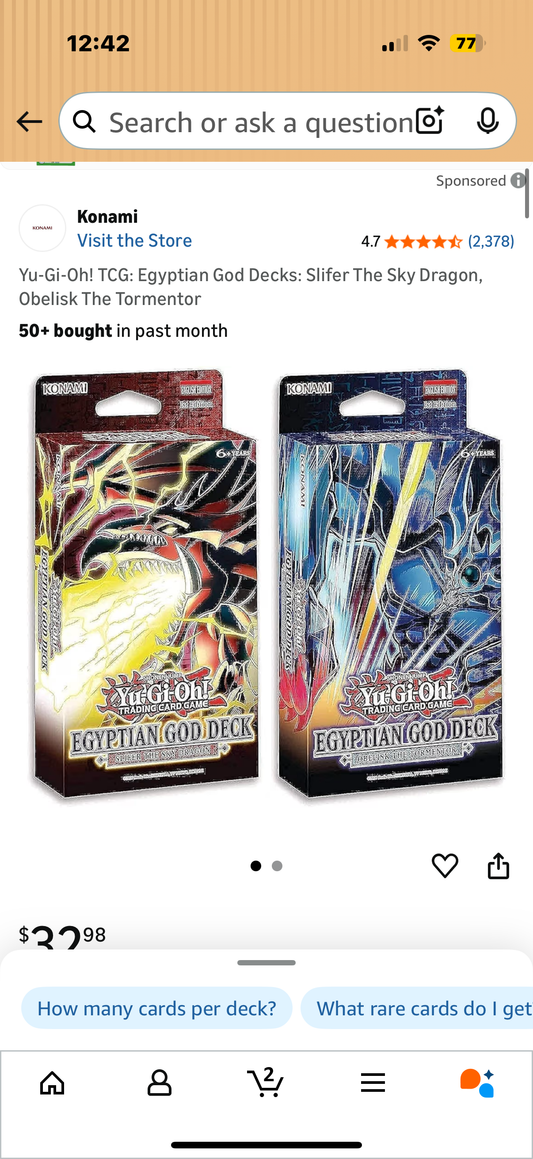 Yu-Gi-Oh! TCG: Egyptian God Decks: Slifer The Sky Dragon, Obelisk The Tormentor