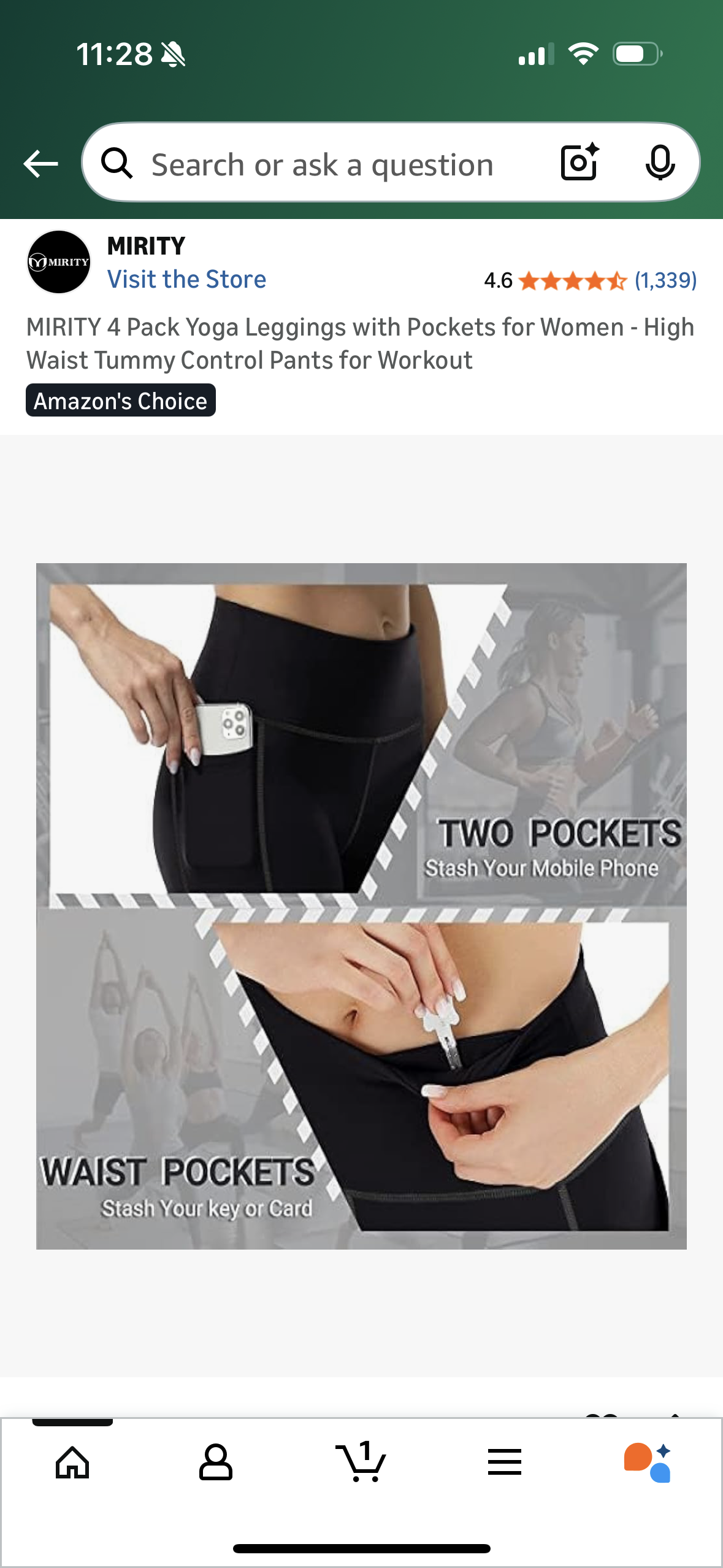 4 Pack Yoga Leggings with Pockets for Women - High Waist Tummy Control Pants for Workout (Size Small)