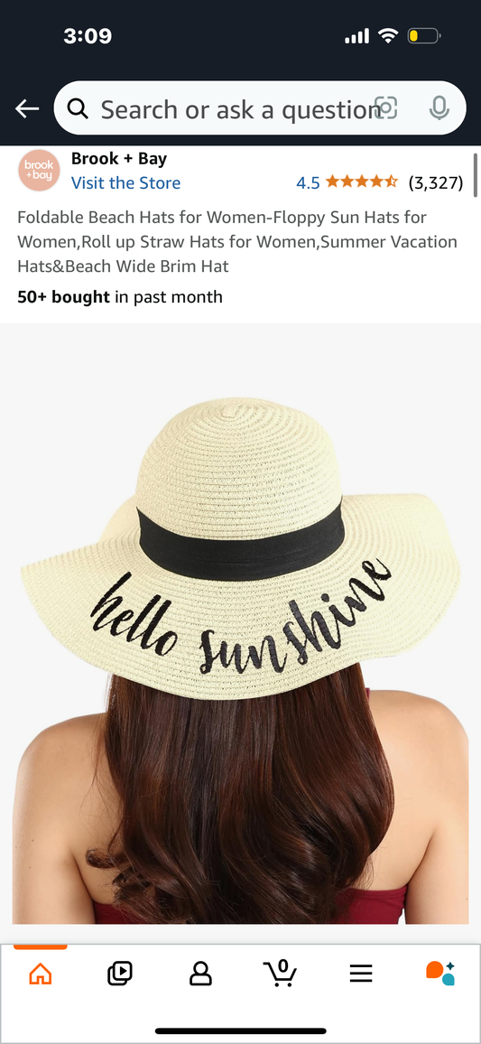 Women,Roll up Straw Hats for Women,Summer Vacation Hats&Beach Wide Brim Hat