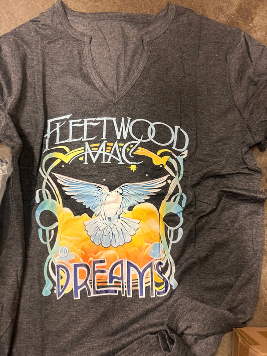 Fleetwood Mac Rock Band V Neck shirts for Women (Small & Medium)