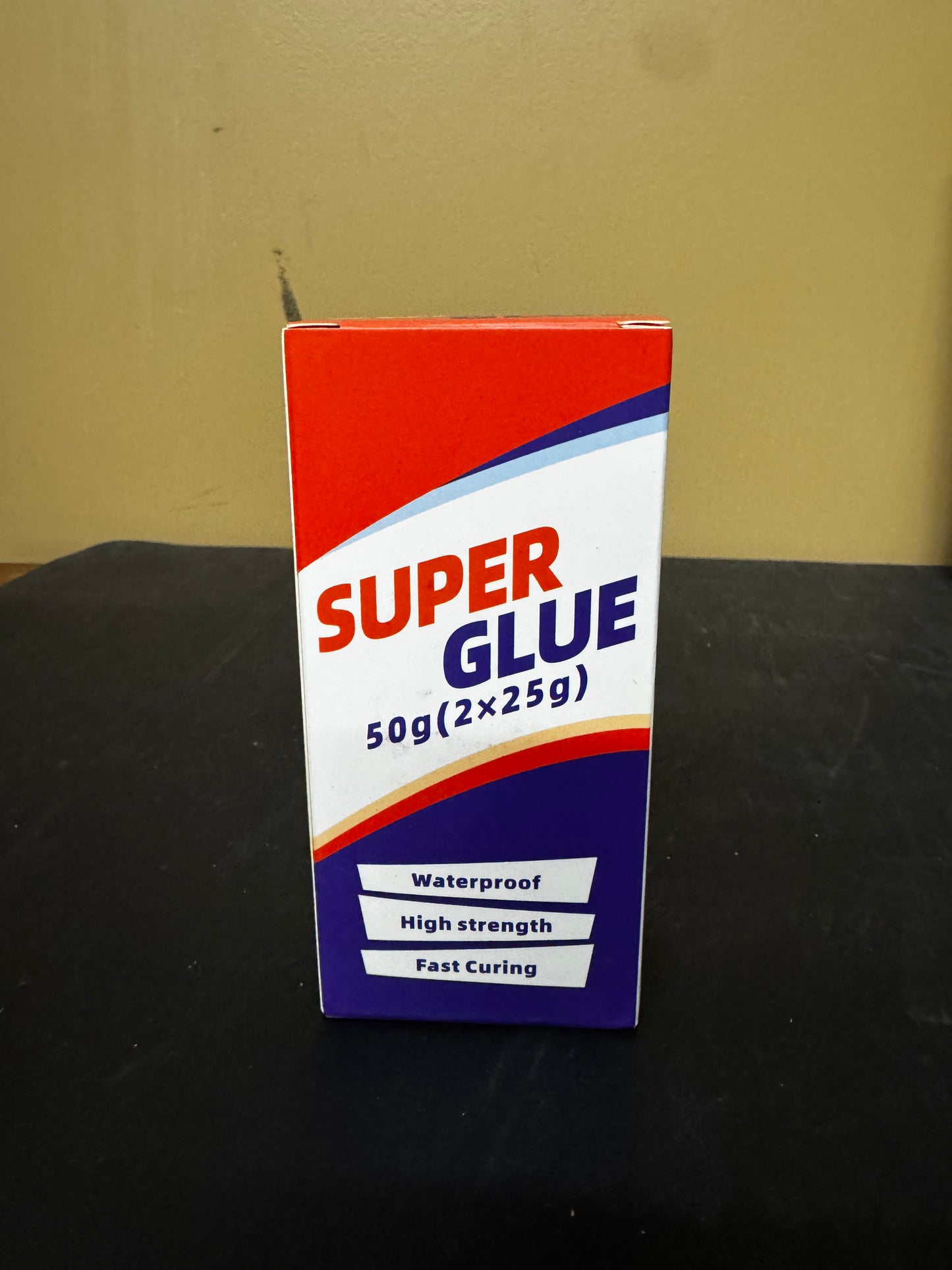 Super Glue, 50g(25g×2) Clear Super Glue Gel, High Strength Super Glue for Plastic, Silicone, Paper, Tile, Wood, Plaster. Suitable for Home, Outdoor, DIY. Waterproof and Durable, Shock Resistant