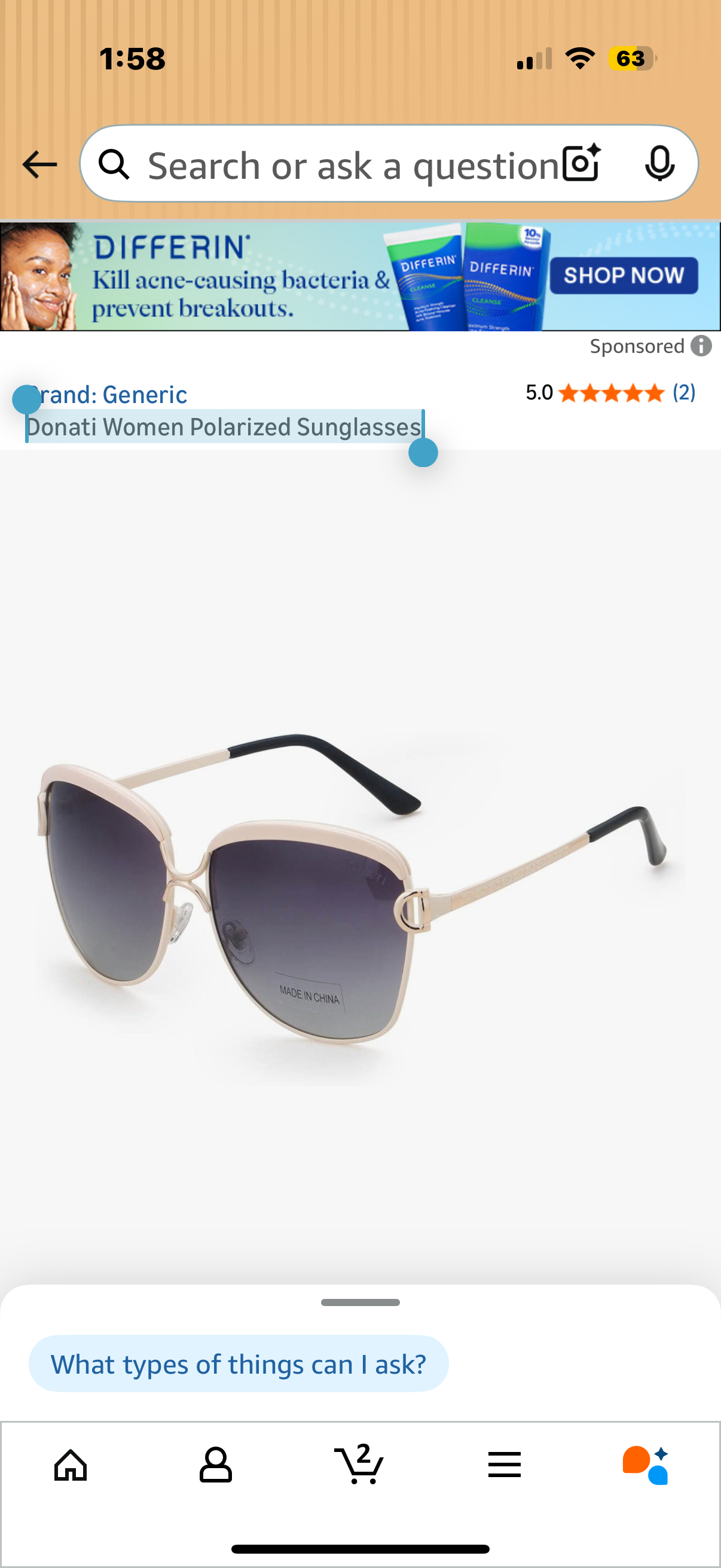 Donati Women Polarized Sunglasses