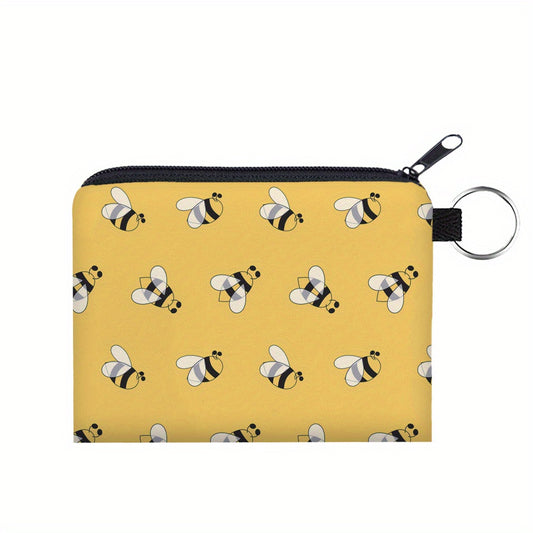 Bee Small Pouch with Keychain